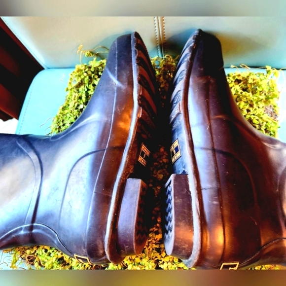 WELLIES LL BEAN Kate Mos Festival Rubber Waterproof Bĺue Mud Rain Party Boots 10 - Picture 16 of 16